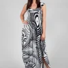 PAKA10 Dress in White with Black