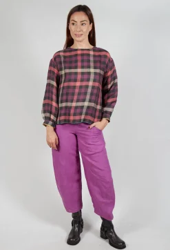 Palm Top in Purple Multicolour