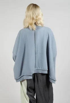 Panelled Knit Jumper in Grey