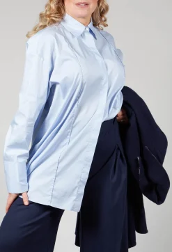 Panelled Shirt in Chianti Sky