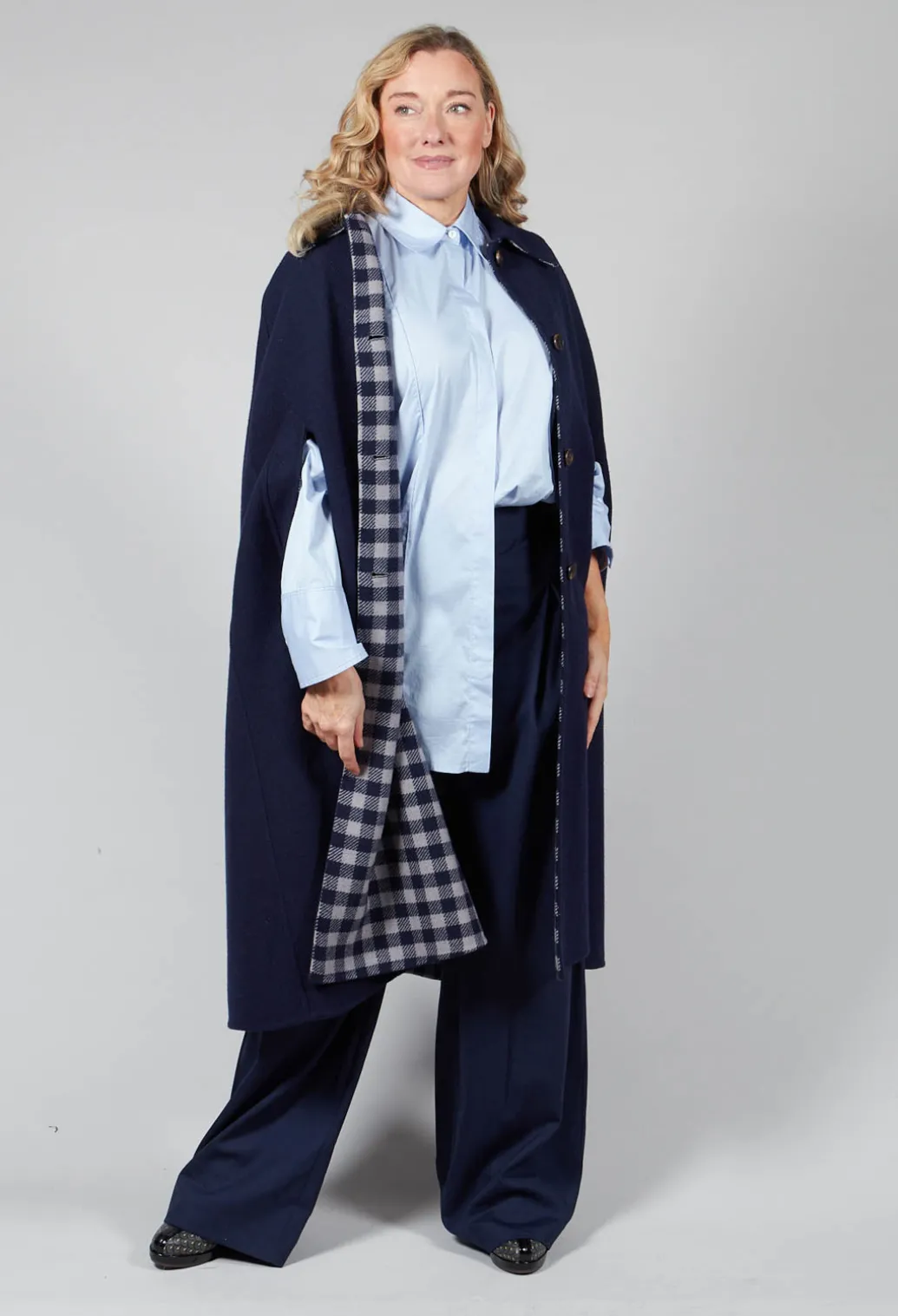 Panelled Shirt in Chianti Sky
