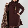 Panelled Sweater Dress in Java