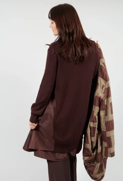 Panelled Sweater Dress in Java