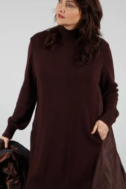 Panelled Sweater Dress in Java