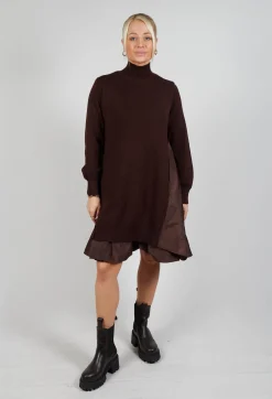 Panelled Sweater Dress in Java