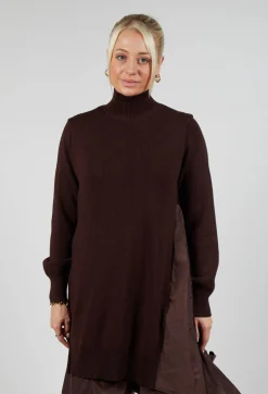 Panelled Sweater Dress in Java