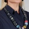 Paper Mache Beaded Necklace in Colour Mix 2
