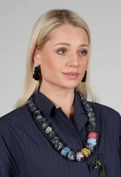 Paper Mache Beaded Necklace in Colour Mix 2