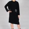 Patch Pocket Dress in Black