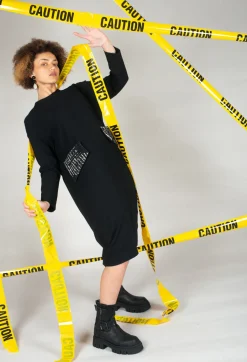 Patch Pocket Dress in Black