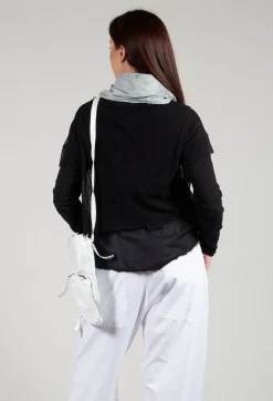Patched Cropped Jacket in Black