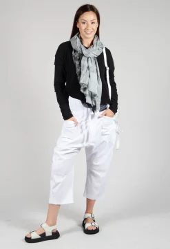 Patched Cropped Jacket in Black