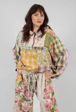 Patchwork Asher Pullover in Madras Rainbow
