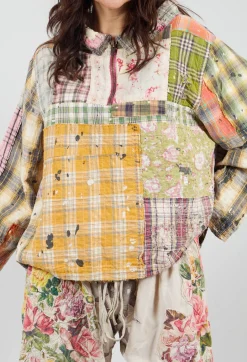 Patchwork Asher Pullover in Madras Rainbow