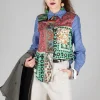 Patchwork Shirt in Ink Blue