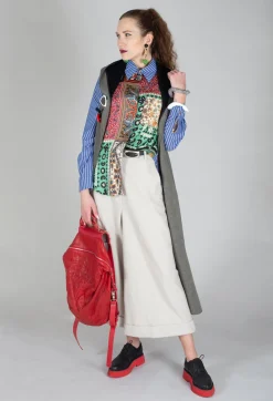 Patchwork Shirt in Ink Blue