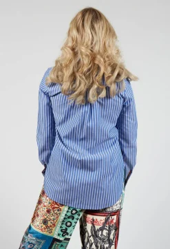 Patchwork Shirt in Ink Blue