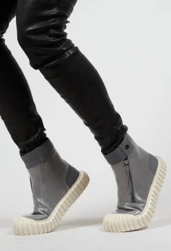 Patent Boots in Pencil