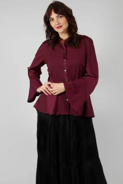 Patiently Shirt in Burgundy