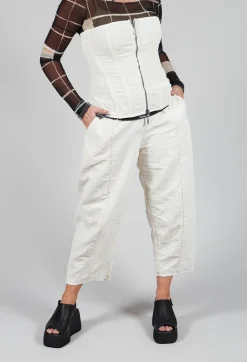 Pattern Trousers in Chalk