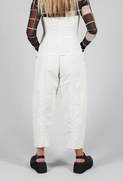 Pattern Trousers in Chalk