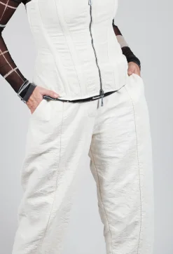Pattern Trousers in Chalk