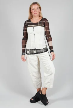 Pattern Trousers in Chalk