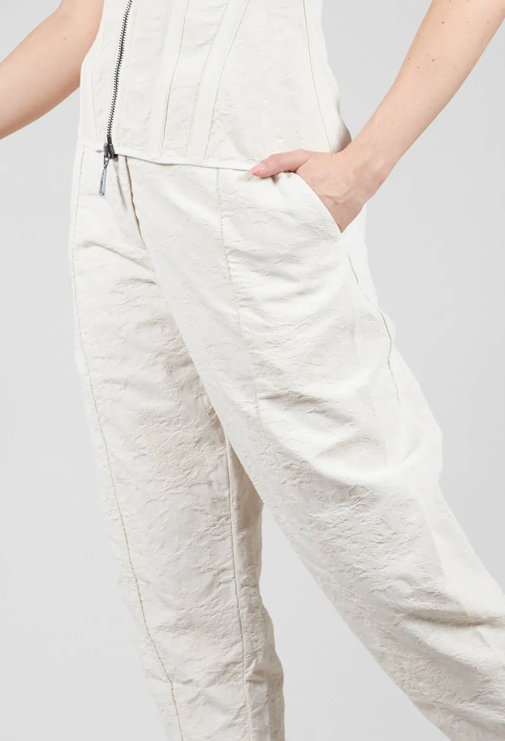 Pattern Trousers in Chalk