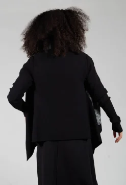 Patterned Cardigan in black