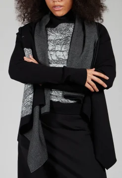 Patterned Cardigan in black
