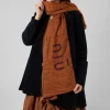 Patterned Scarf in Bronzo
