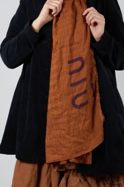 Patterned Scarf in Bronzo