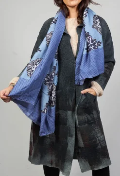 Patterned Scarf in Jeans