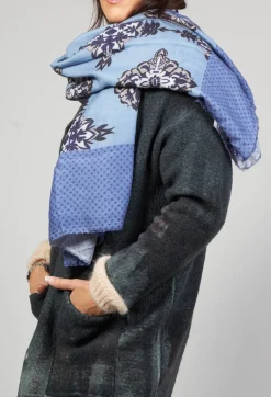 Patterned Scarf in Jeans