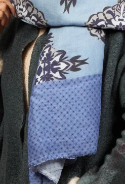 Patterned Scarf in Jeans