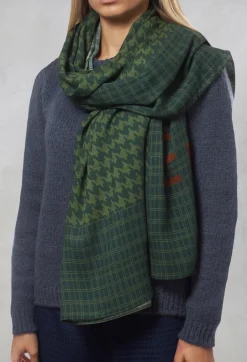 Patterned Scarf in Laurel