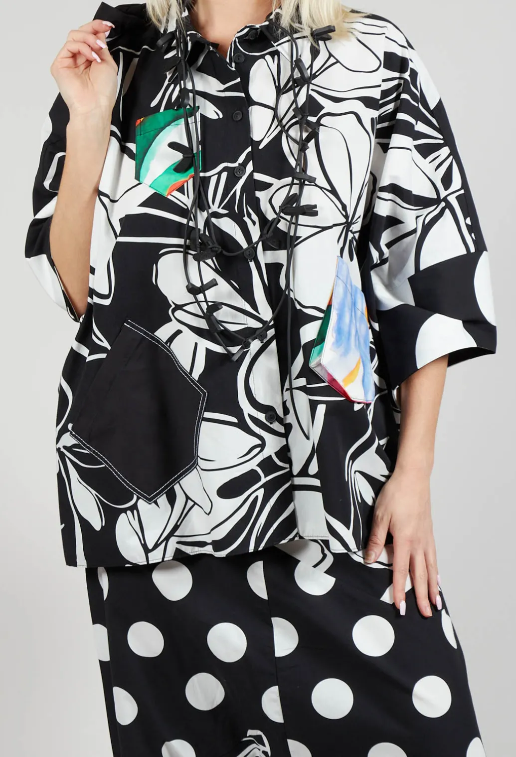 Patterned Shirt in Original Black