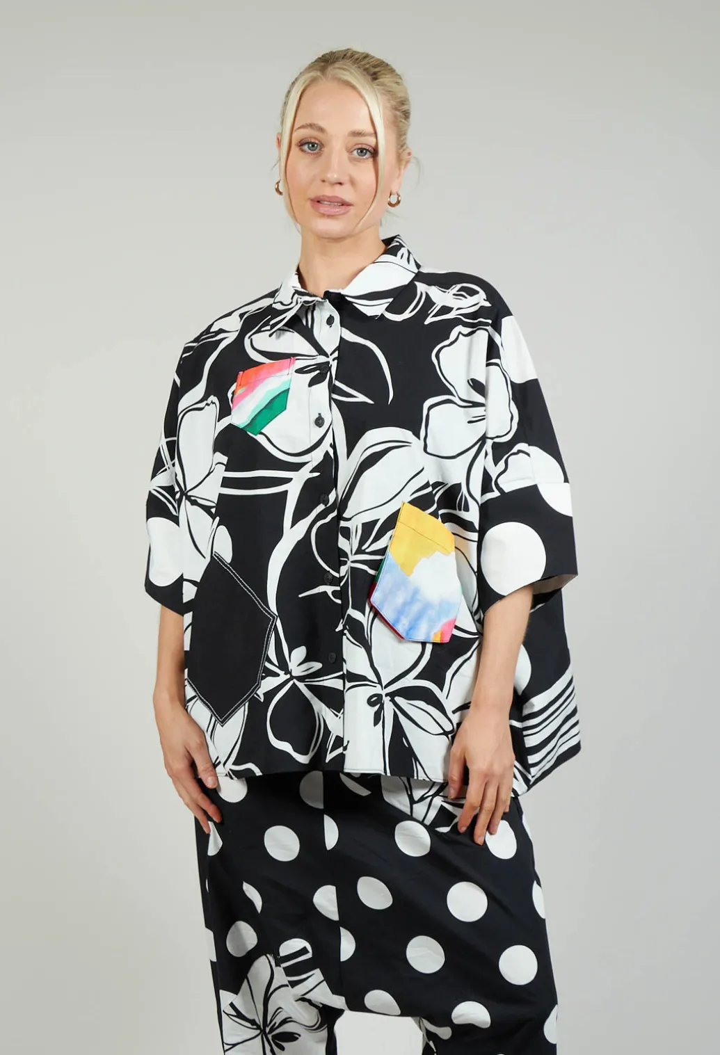 Patterned Shirt in Original Black
