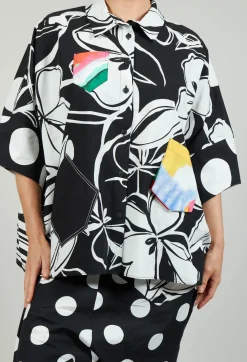 Patterned Shirt in Original Black
