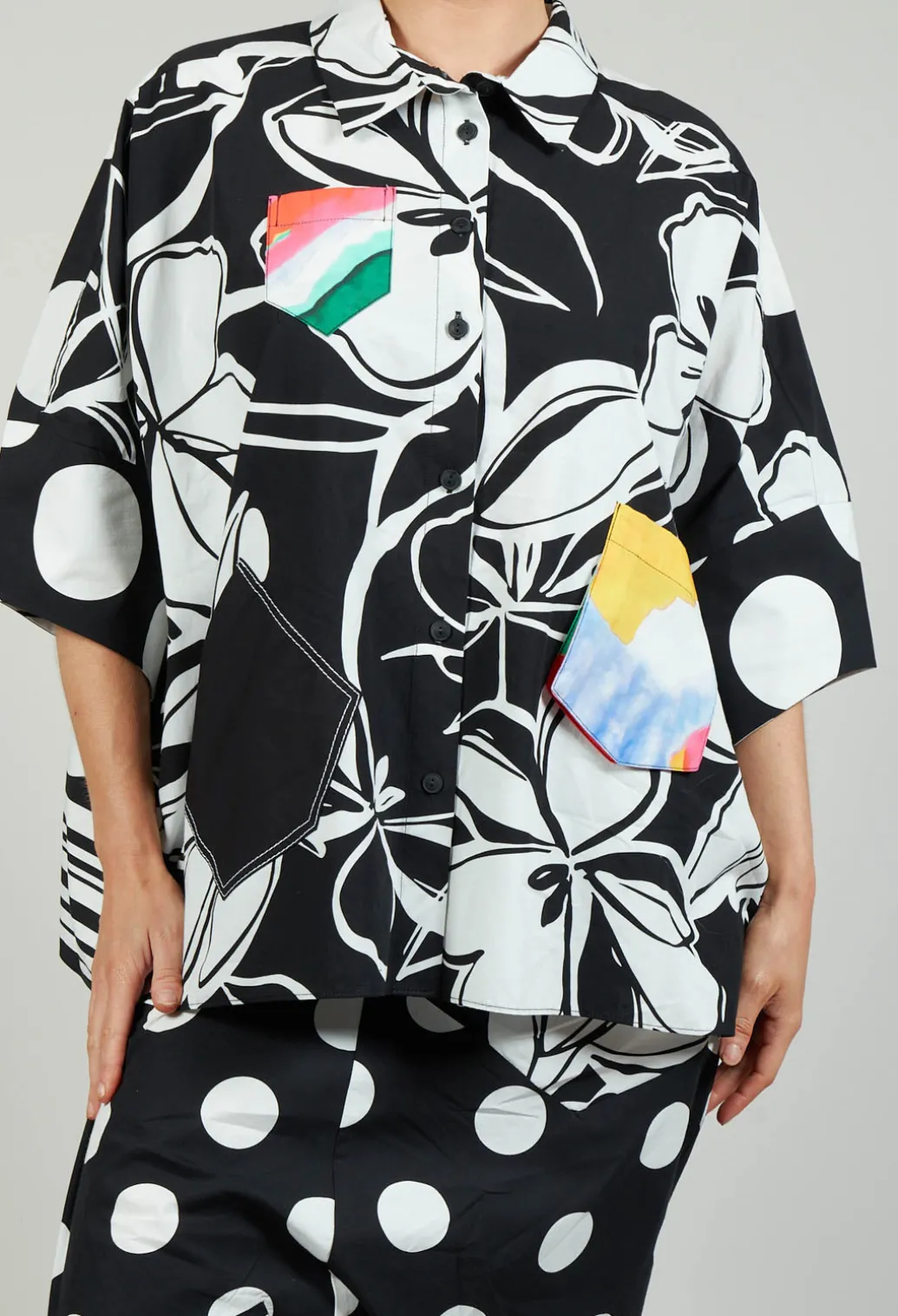 Patterned Shirt in Original Black