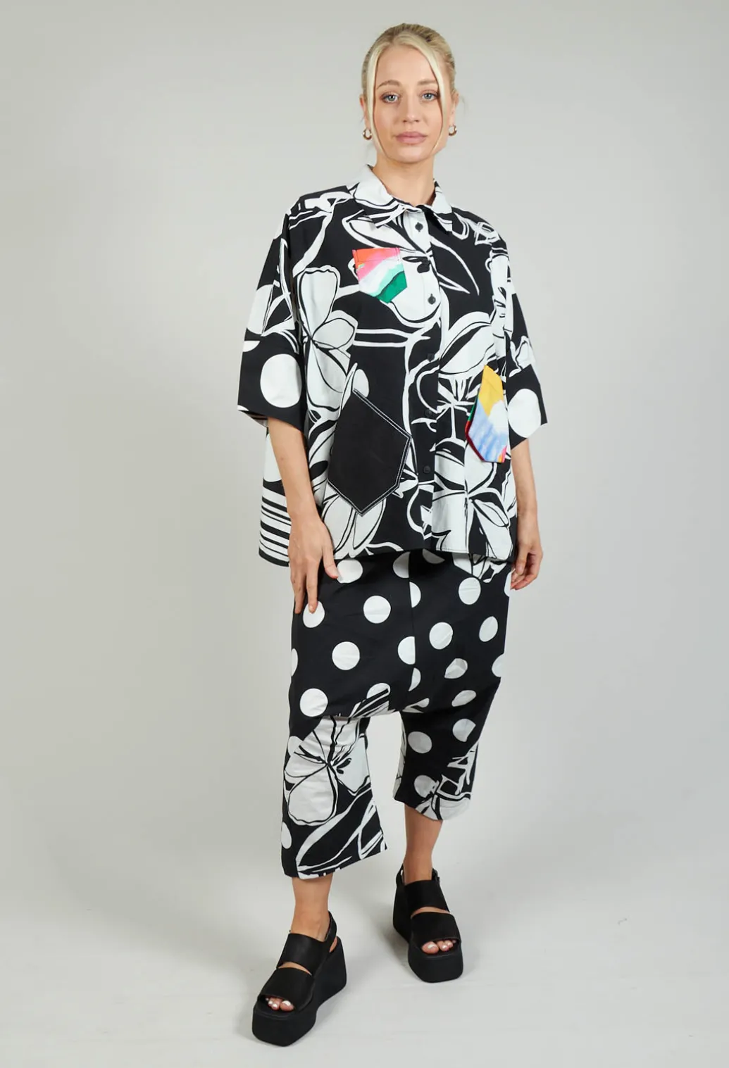 Patterned Shirt in Original Black