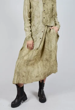 Patterned Skirt in Moss