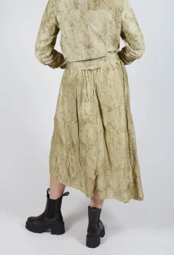 Patterned Skirt in Moss