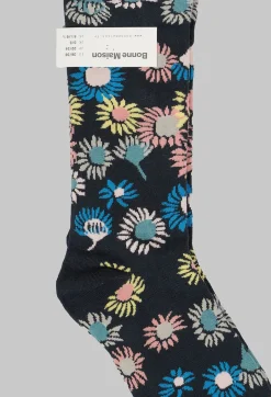 Patterned Socks in Tournesol Ardoise