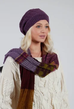 Patterned Wool Hat in Iris