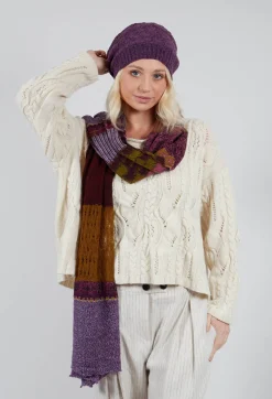 Patterned Wool Hat in Iris