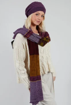 Patterned Wool Hat in Iris