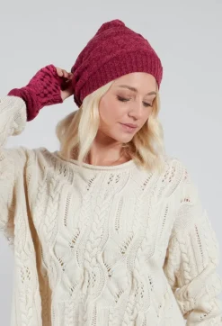 Patterned Wool Hat in Orchid