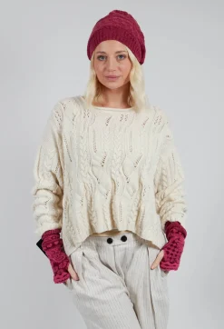 Patterned Wool Hat in Orchid