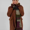 Patterned Wool Scarf in Orchid